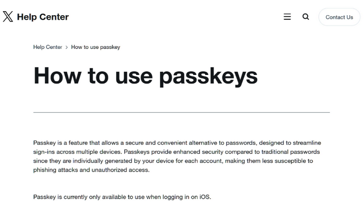 管城回族苹果维修店铺分享iOS用户如何通过通行密钥(Passkey)登录 